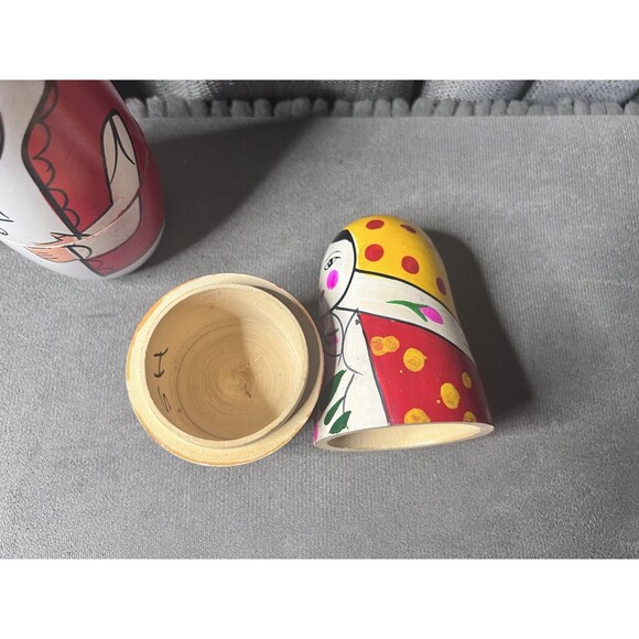 Russian Nesting Dolls Lot Women Man Chef Handpainted Mixed - Picture 2 of 16